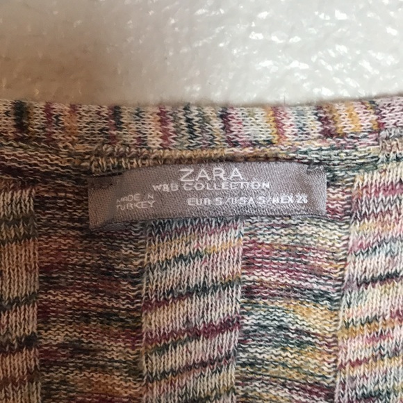 Zara multi-colored shawl/ Cardigan. Size small - Picture 2 of 5